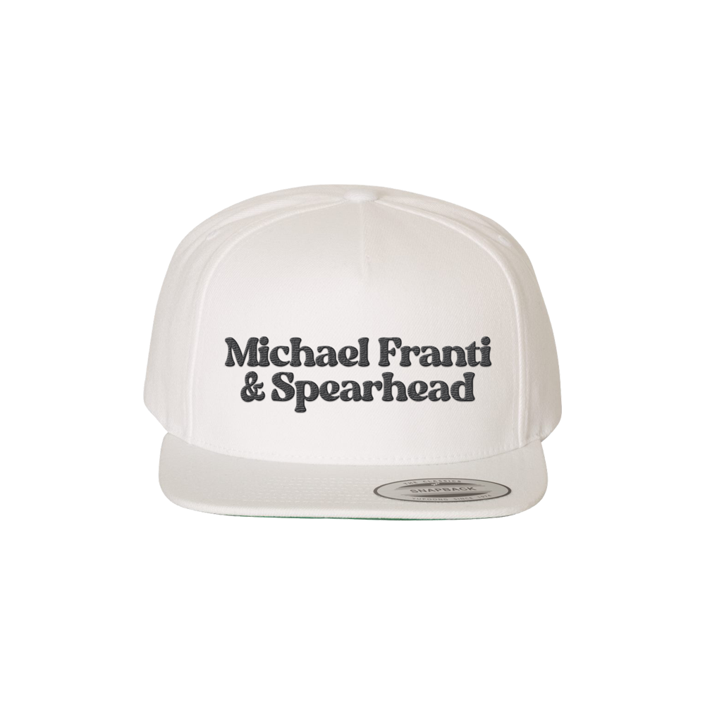 Michael Franti and Spearhead Skull White Snapback Hat